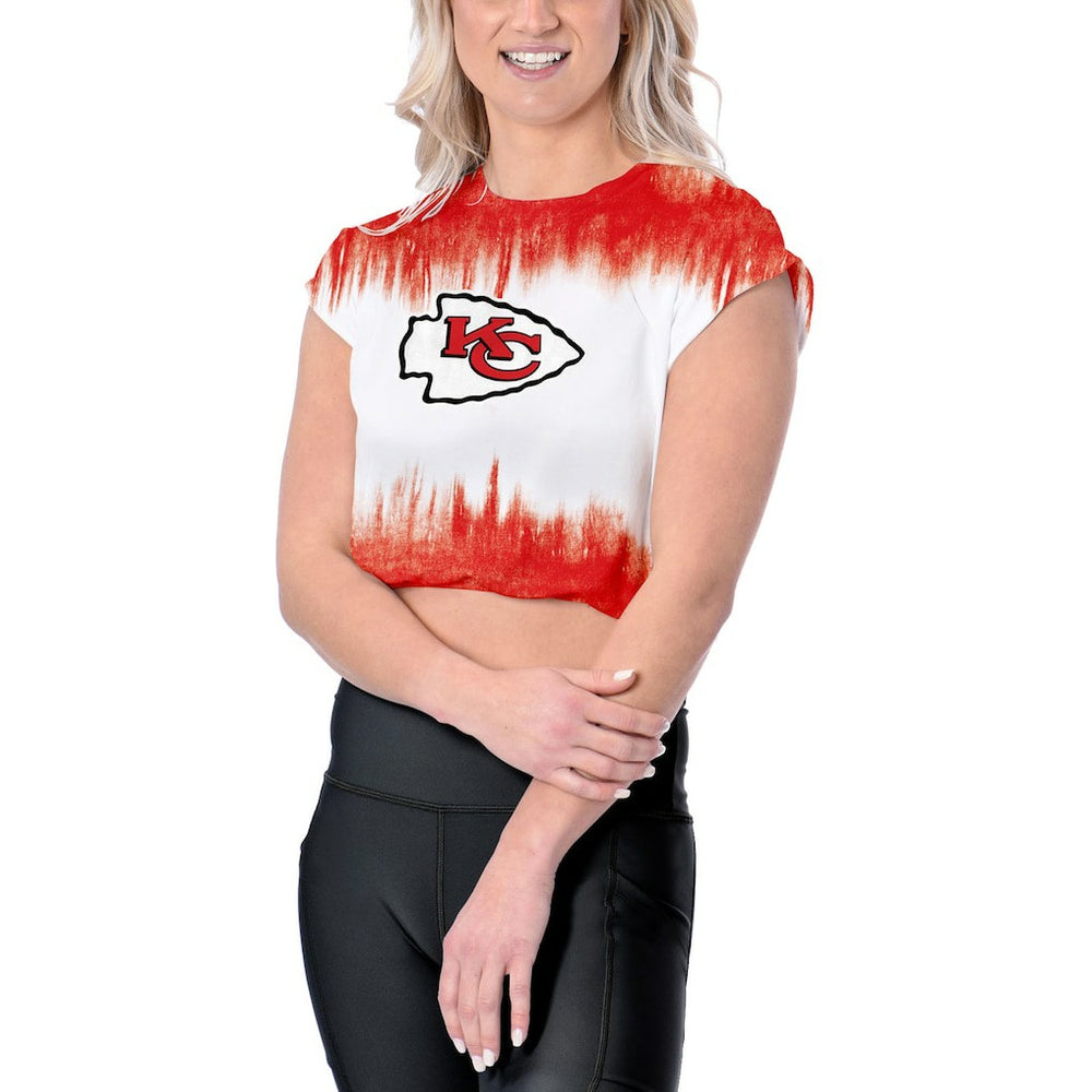 Kansas City Chiefs Certo Women's Cropped Framework T-Shirt - White - NFL