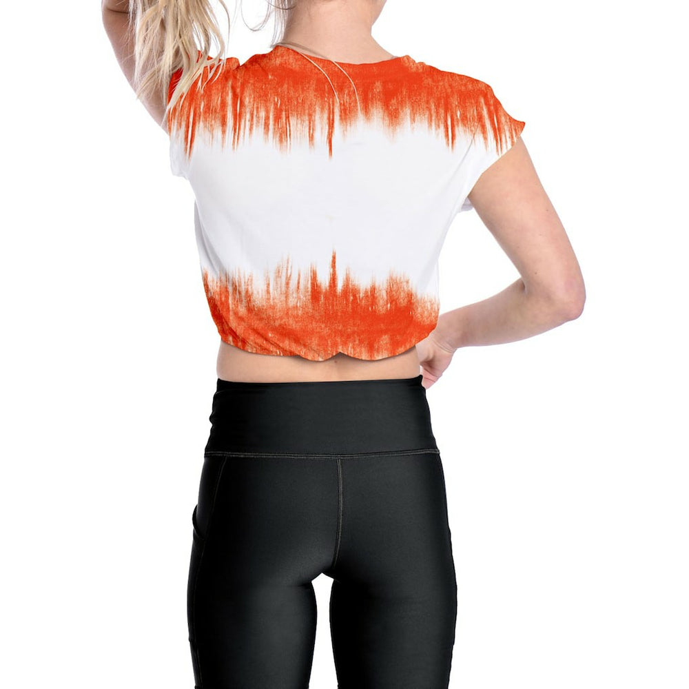 Cincinnati Bengals Certo Women's Cropped Framework T-Shirt - White - NFL