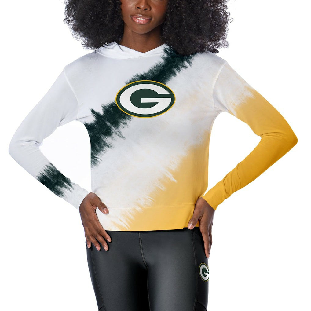 Green Bay Packers Certo Women's Rundown Lightweight Pullover Hoodie - White - NFL