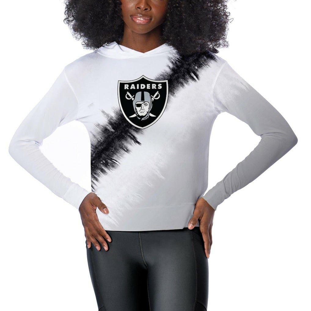 Las Vegas Raiders Certo Women's Rundown Lightweight Pullover Hoodie - White - NFL