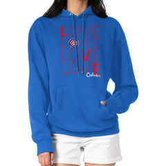 Chicago Cubs G-III 4Her by Carl Banks Women's Love Graphic Fleece Hoodie Outlet