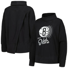 Brooklyn Nets Levelwear Women's Sunset Pullover Sweatshirt Black