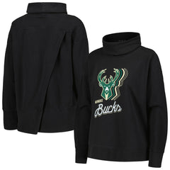 Milwaukee Bucks Levelwear Women's Sunset Pullover Sweatshirt Black