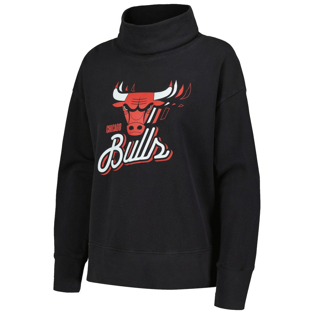 Chicago Bulls Levelwear Women's Sunset Pullover Sweatshirt Black