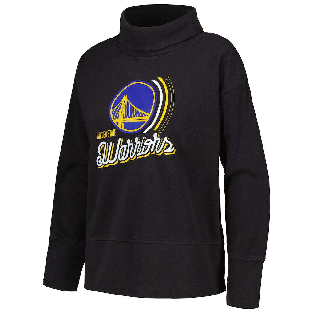Golden State Warriors Levelwear Women's Sunset Pullover Sweatshirt Black