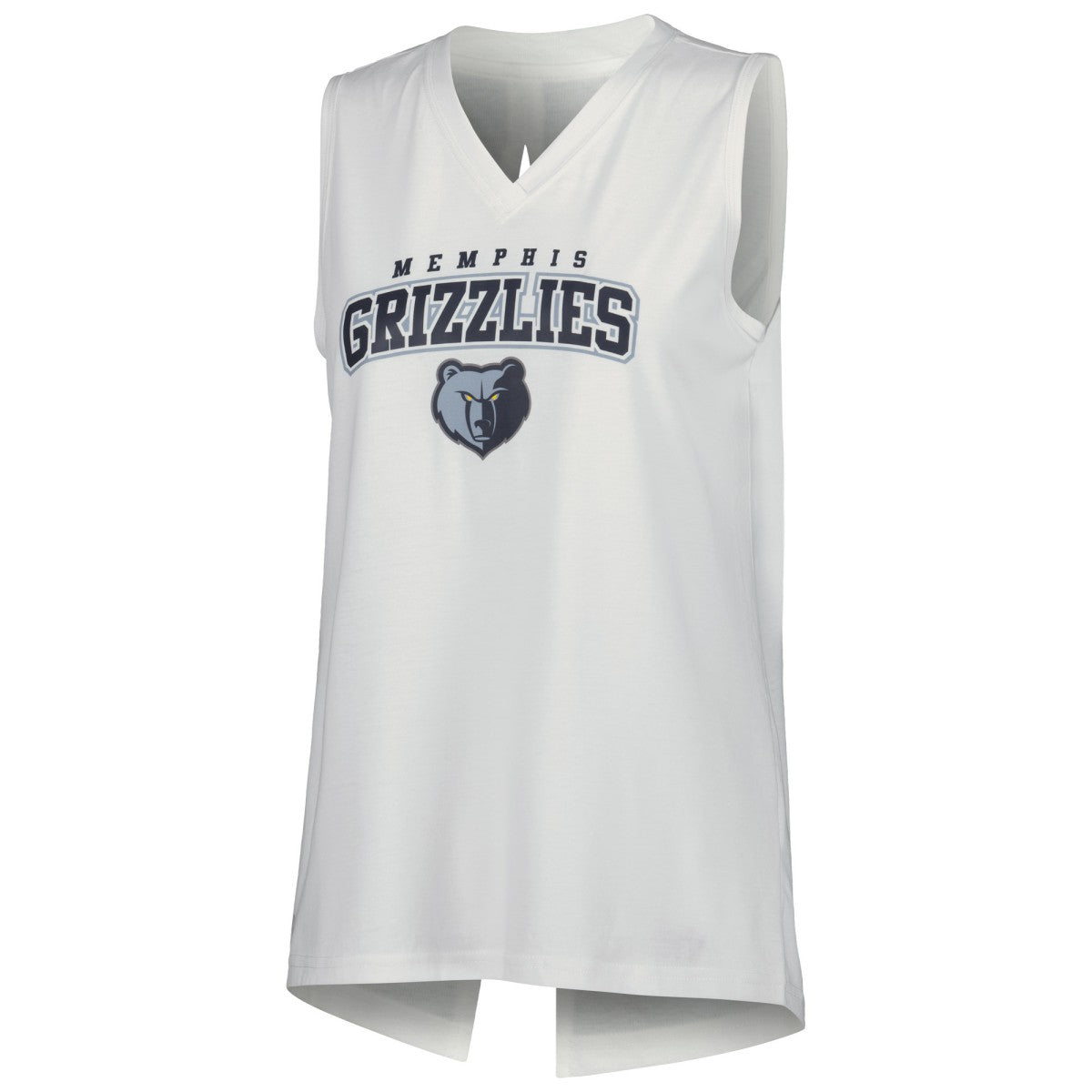 Memphis Grizzlies Levelwear Women's Paisley Peekaboo Tank Top White