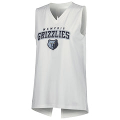 Memphis Grizzlies Levelwear Women's Paisley Peekaboo Tank Top White