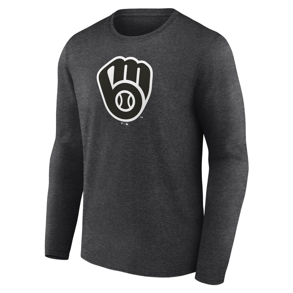 Milwaukee Brewers Personalized Monochrome Name & Number Long Sleeve T-Shirt Online