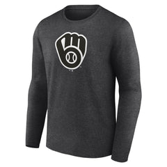 Milwaukee Brewers Personalized Monochrome Name & Number Long Sleeve T-Shirt Online