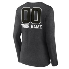 Milwaukee Brewers Women's Personalized Monochrome Name & Number Long Sleeve V-Neck T-Shirt Discount