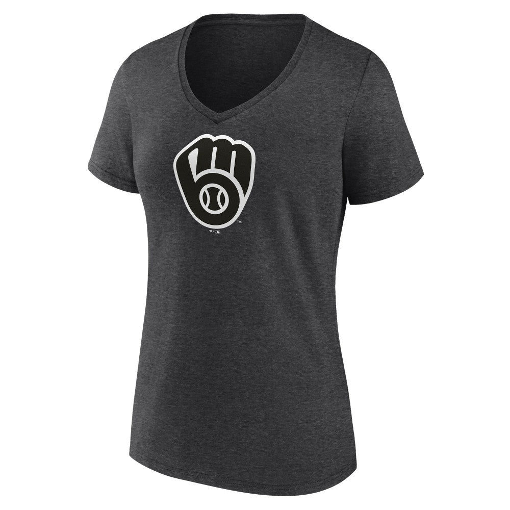 Milwaukee Brewers Women's Personalized Monochrome Name & Number V-Neck T-Shirt Near Me