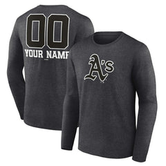 Athletics Personalized Monochrome Name & Number Long Sleeve T-Shirt Discount