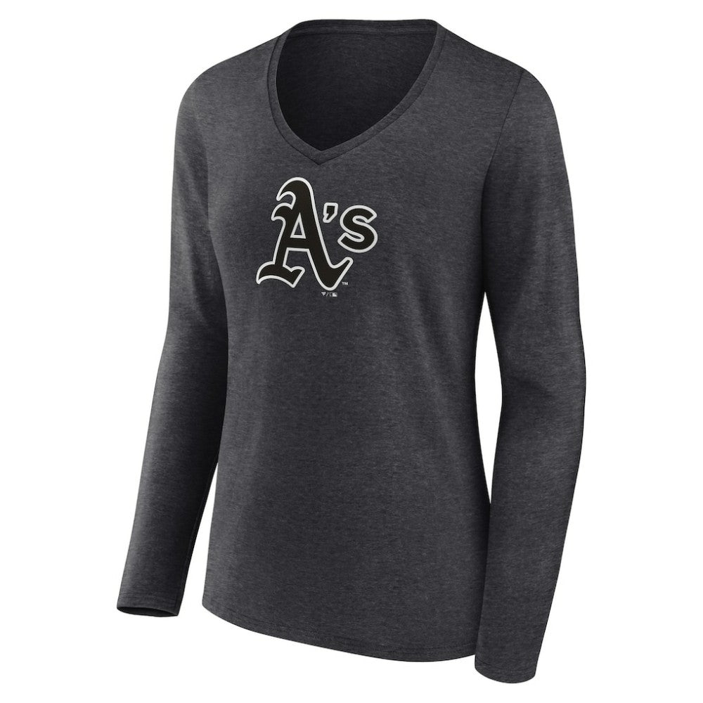 Athletics Women's Personalized Monochrome Name & Number Long Sleeve V-Neck T-Shirt Outlet