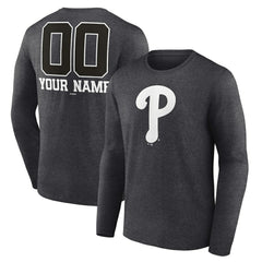 Philadelphia Phillies Personalized Monochrome Name & Number Long Sleeve T-Shirt Online