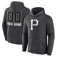 Pittsburgh Pirates Personalized Monochrome Name & Number Pullover Hoodie Near Me