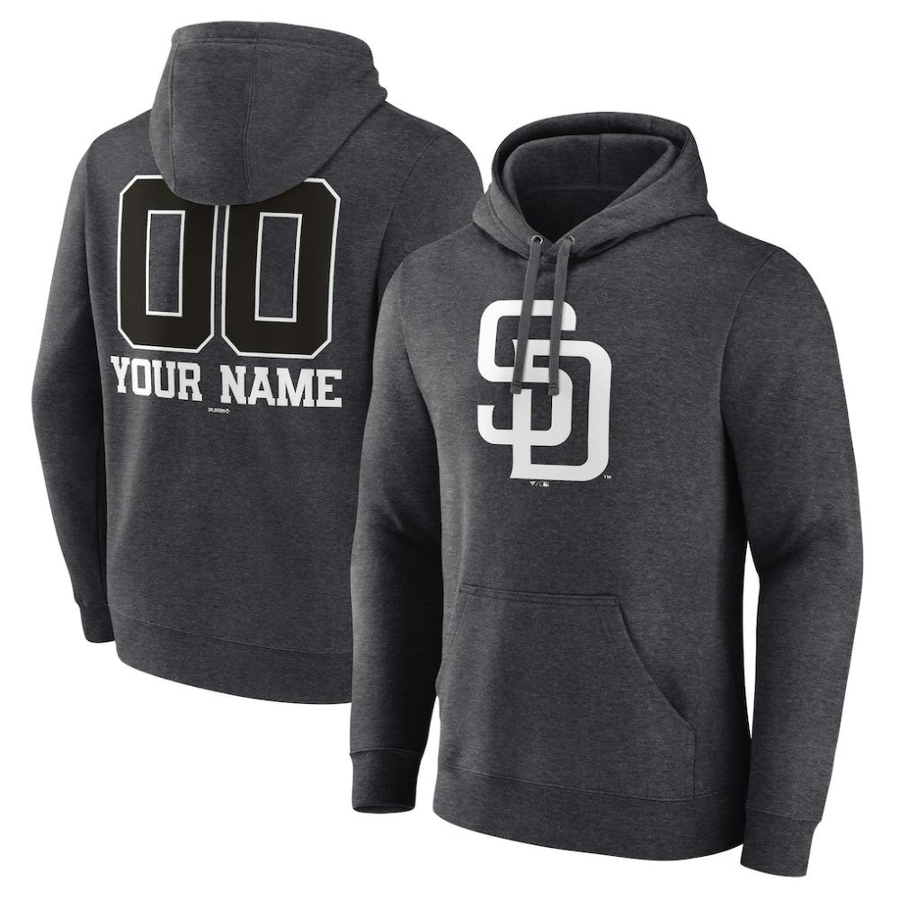 San Diego Padres Personalized Monochrome Name & Number Pullover Hoodie for sale