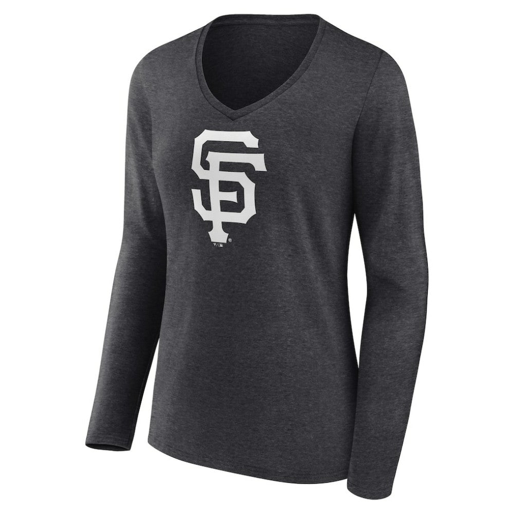 San Francisco Giants Women's Personalized Monochrome Name & Number Long Sleeve V-Neck T-Shirt for sale