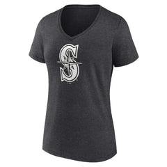 Seattle Mariners Women's Personalized Monochrome Name & Number V-Neck T-Shirt Discount