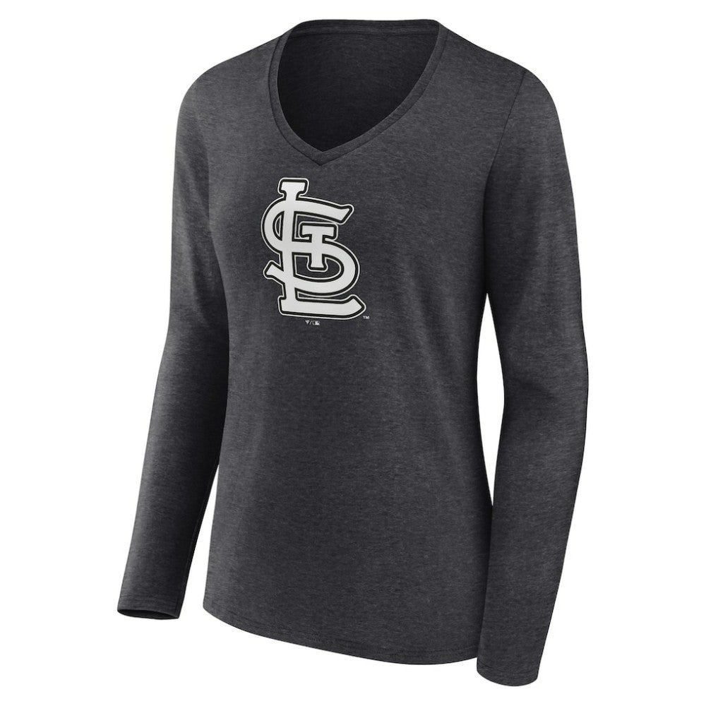 St. Louis Cardinals Women's Personalized Monochrome Name & Number Long Sleeve V-Neck T-Shirt Online