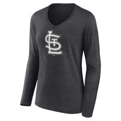 St. Louis Cardinals Women's Personalized Monochrome Name & Number Long Sleeve V-Neck T-Shirt Online