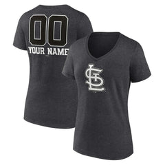 St. Louis Cardinals Women's Personalized Monochrome Name & Number V-Neck T-Shirt Outlet