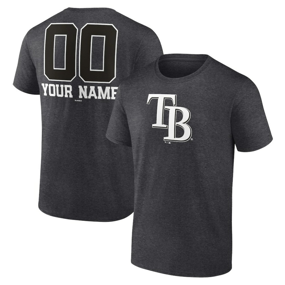 Tampa Bay Rays Personalized Monochrome Name & Number T-Shirt Sale