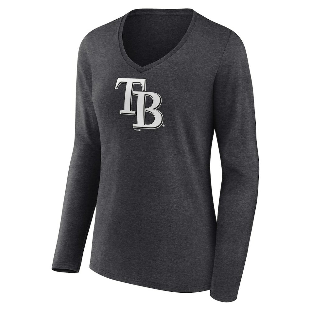 Tampa Bay Rays Women's Personalized Monochrome Name & Number Long Sleeve V-Neck T-Shirt Online