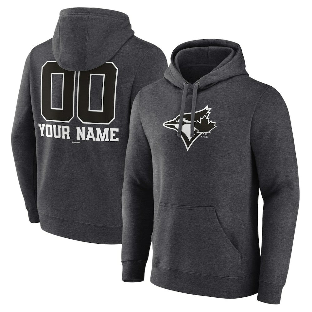Toronto Blue Jays Personalized Monochrome Name & Number Pullover Hoodie Sale