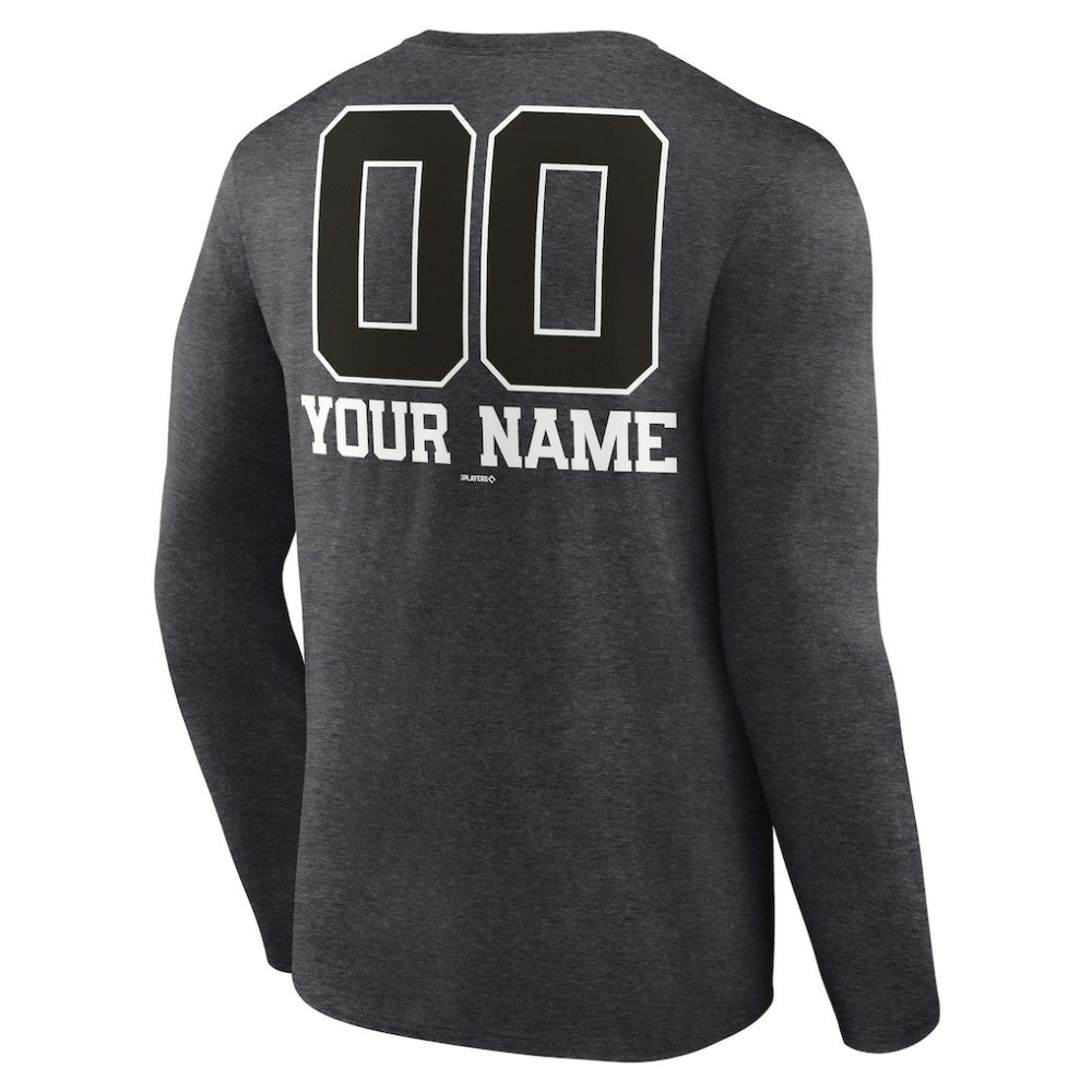 Washington Nationals Personalized Monochrome Name & Number Long Sleeve T-Shirt Outlet