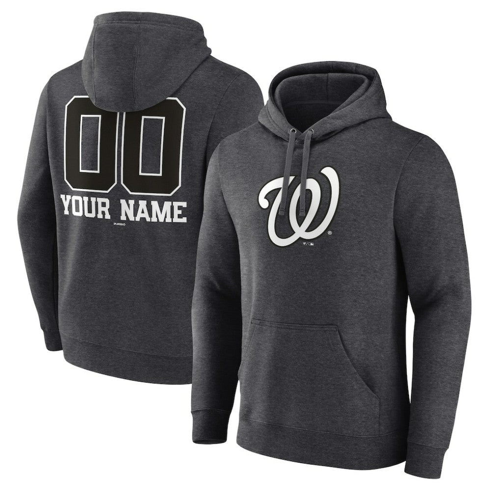 Washington Nationals Personalized Monochrome Name & Number Pullover Hoodie Online