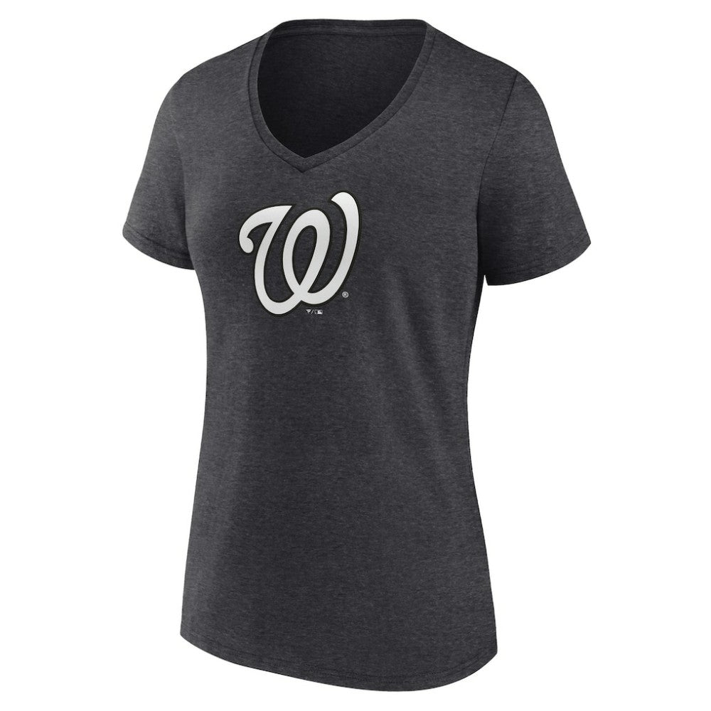 Washington Nationals Women's Personalized Monochrome Name & Number V-Neck T-Shirt Online