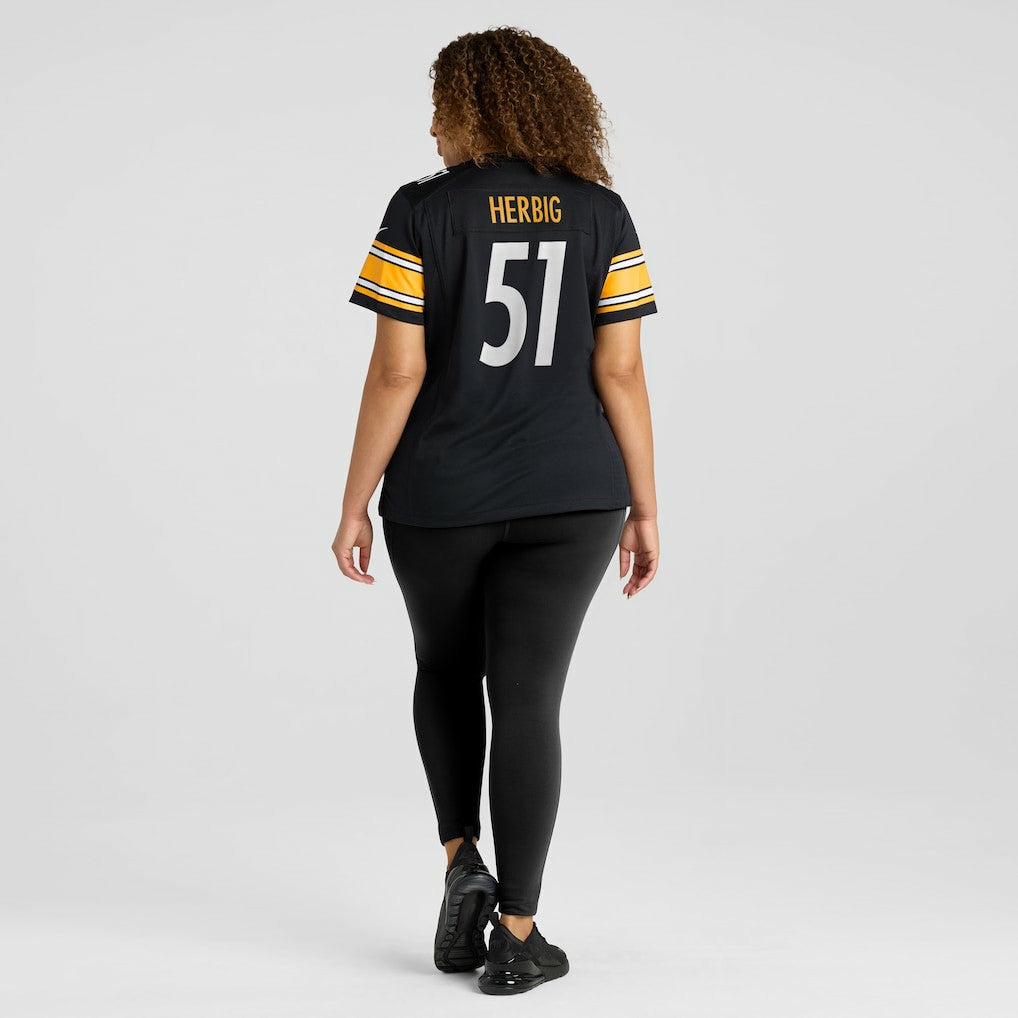 Nick Herbig Pittsburgh Steelers Women's Game Jersey - Black - Nike