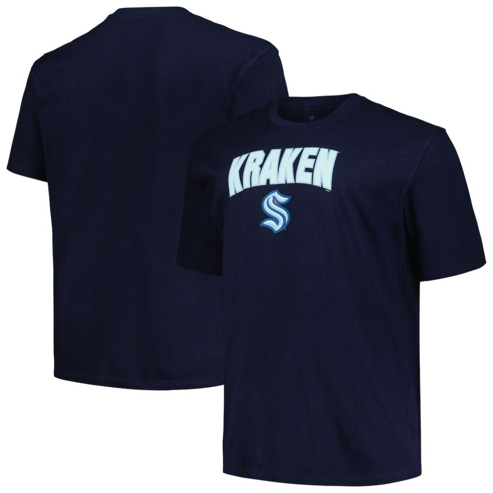 Seattle Kraken Profile Big & Tall Arch Over Logo T-Shirt - Navy | NHL sale