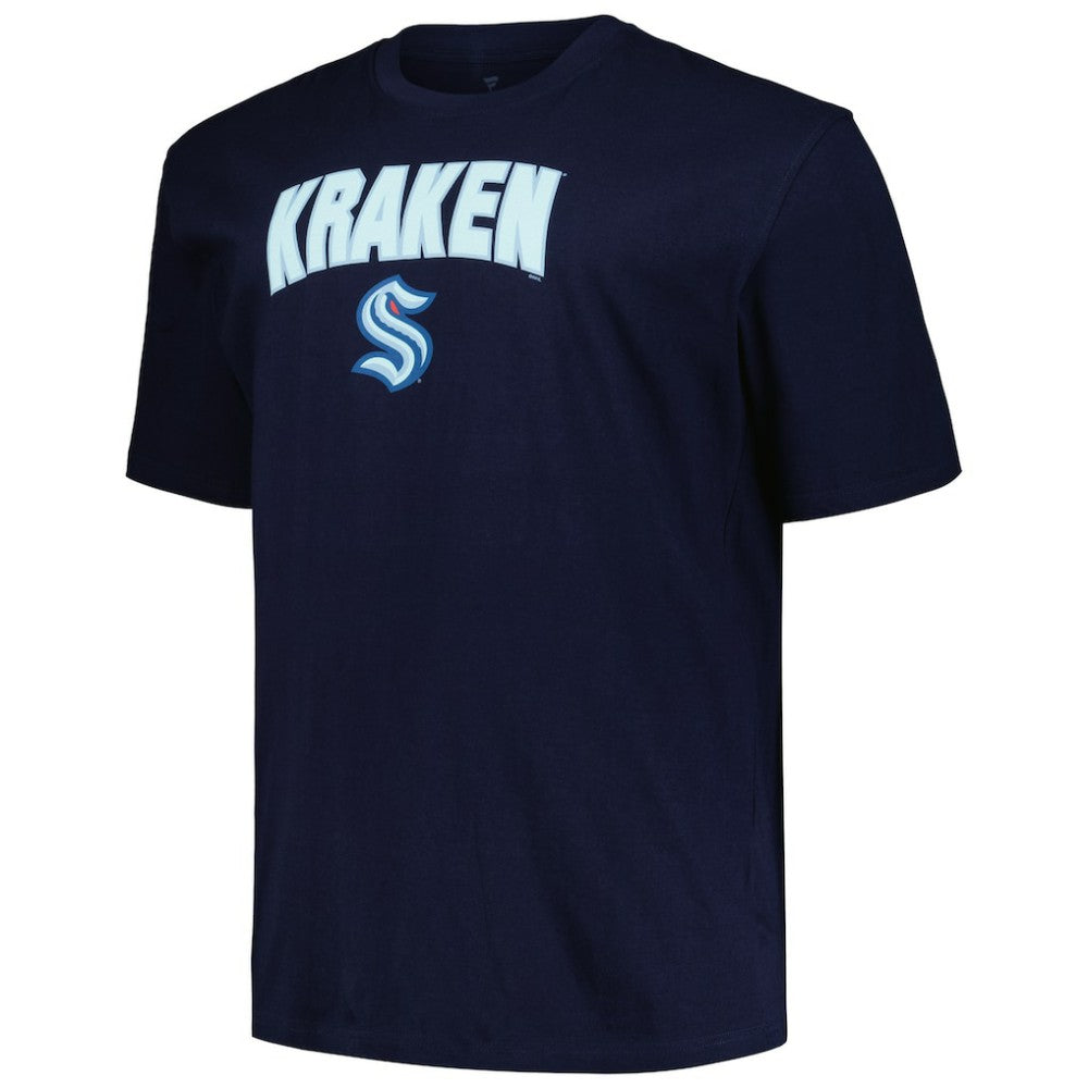 Seattle Kraken Profile Big & Tall Arch Over Logo T-Shirt - Navy | NHL sale