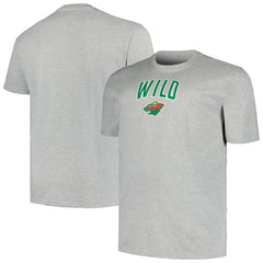 Minnesota Wild Profile Big & Tall Arch Over Logo T-Shirt - Heather Gray | NHL online