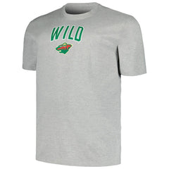 Minnesota Wild Profile Big & Tall Arch Over Logo T-Shirt - Heather Gray | NHL online