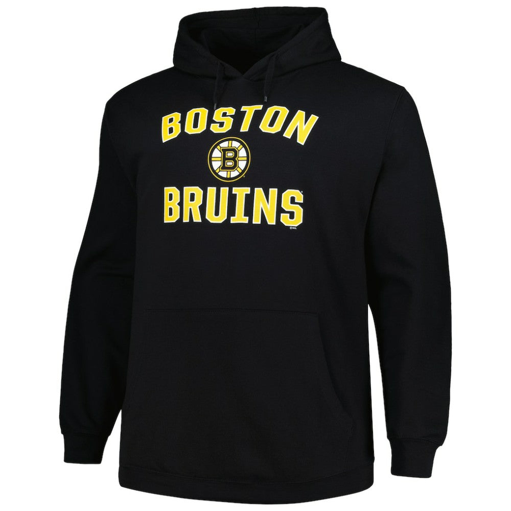 Boston Bruins Profile Big & Tall Arch Over Logo Pullover Hoodie - Black | NHL discount