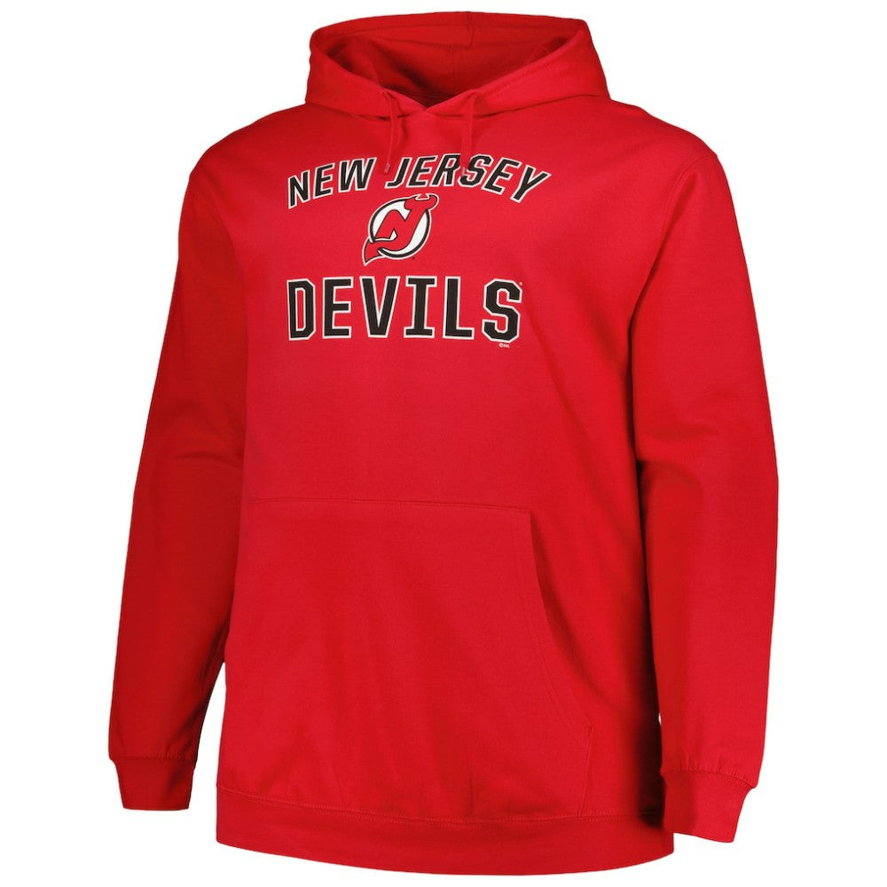 New Jersey Devils Profile Big & Tall Arch Over Logo Pullover Hoodie - Red | NHL near me