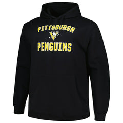 Pittsburgh Penguins Profile Big & Tall Arch Over Logo Pullover Hoodie - Black | NHL on sale