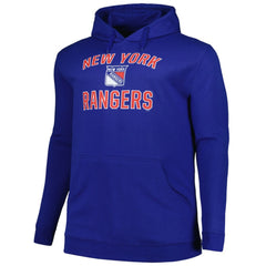 New York Rangers Profile Big & Tall Arch Over Logo Pullover Hoodie - Blue | NHL Lifestyle