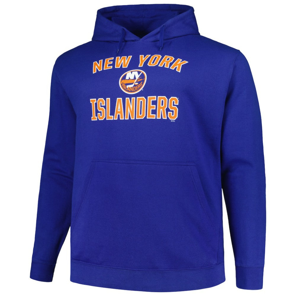New York Islanders Profile Big & Tall Arch Over Logo Pullover Hoodie - Royal | NHL Lifestyle