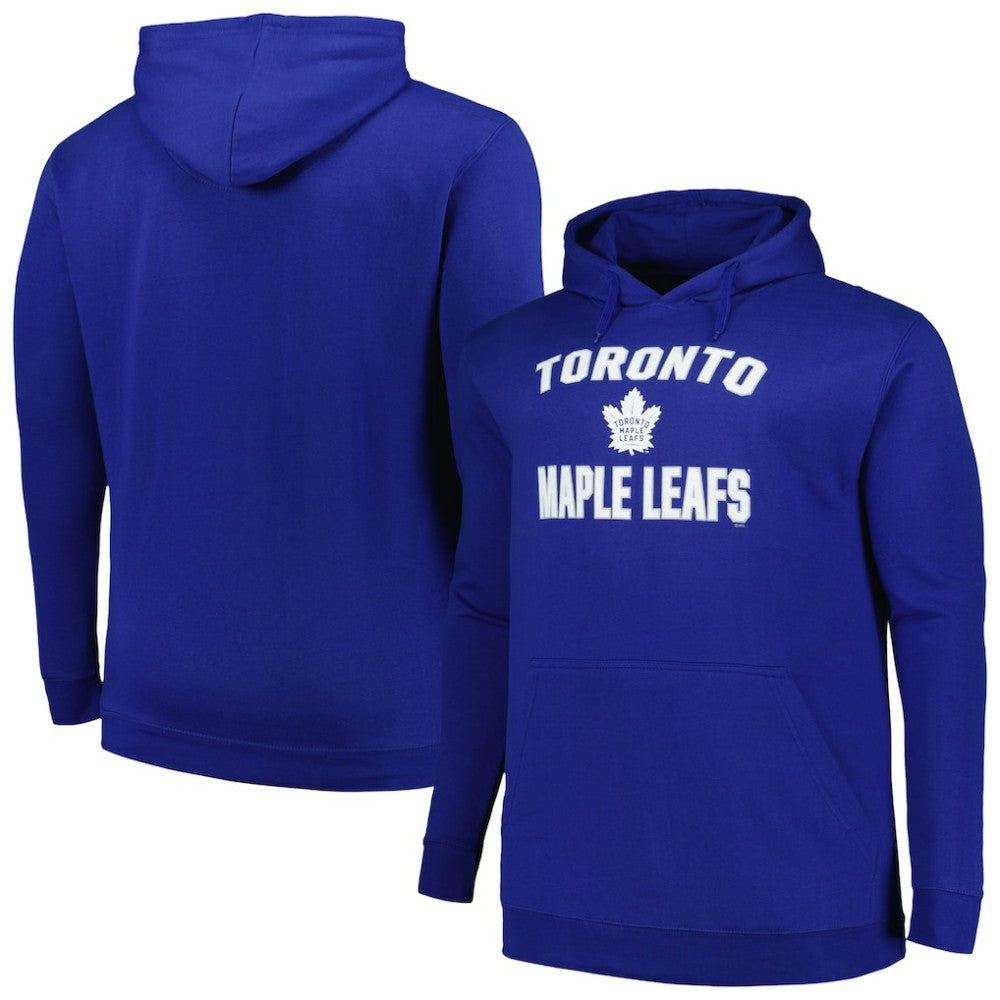 Toronto Maple Leafs Profile Big & Tall Arch Over Logo Pullover Hoodie - Blue | NHL Clearance