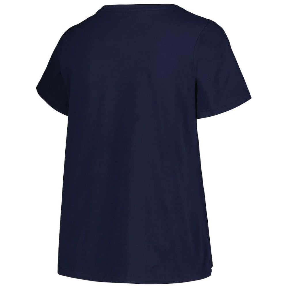 Seattle Kraken Profile Women's Plus Size Arch Over Logo T-Shirt - Deep Sea Blue | NHL Lifestyle