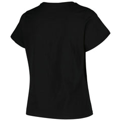 Pittsburgh Penguins Profile Women's Plus Size Arch Over Logo T-Shirt - Black | NHL Lifestyle