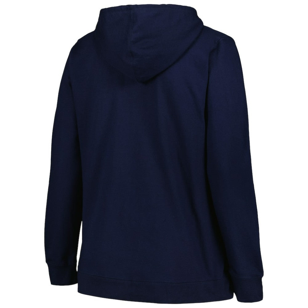 Seattle Kraken Profile Women's Plus Size Arch Over Logo Pullover Hoodie - Deep Sea Blue | NHL sale