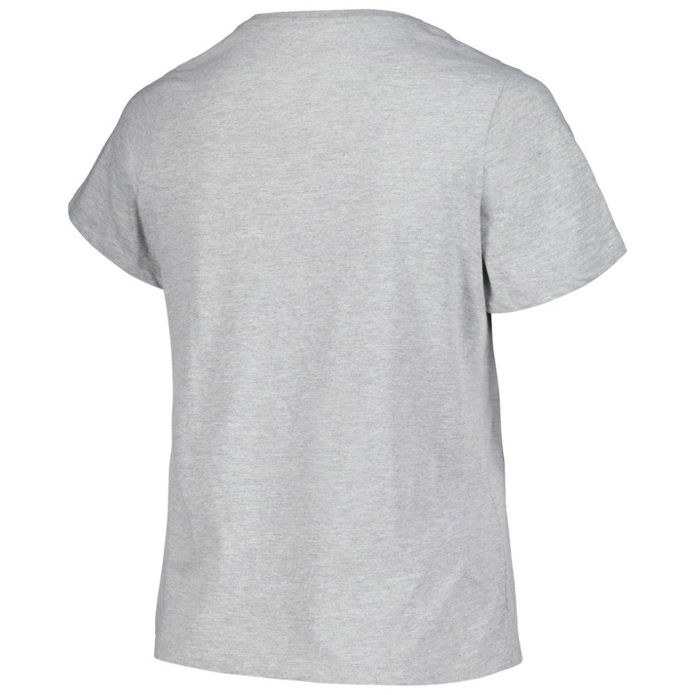 Colorado Avalanche Profile Women's Plus Size Arch Over Logo T-Shirt - Heather Gray | NHL discount