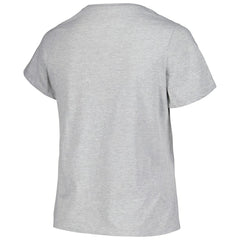 Colorado Avalanche Profile Women's Plus Size Arch Over Logo T-Shirt - Heather Gray | NHL discount