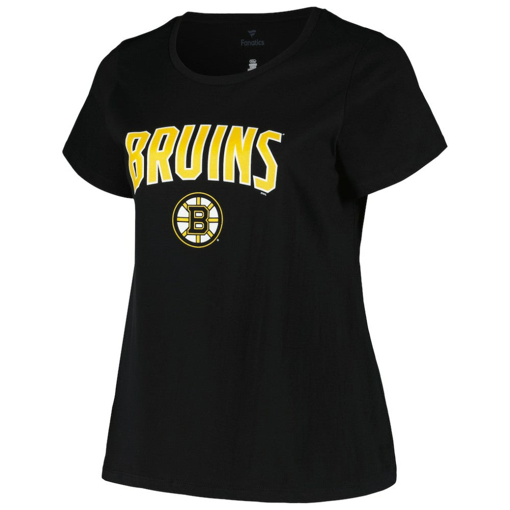 Boston Bruins Profile Women's Plus Size Arch Over Logo T-Shirt - Black | NHL online