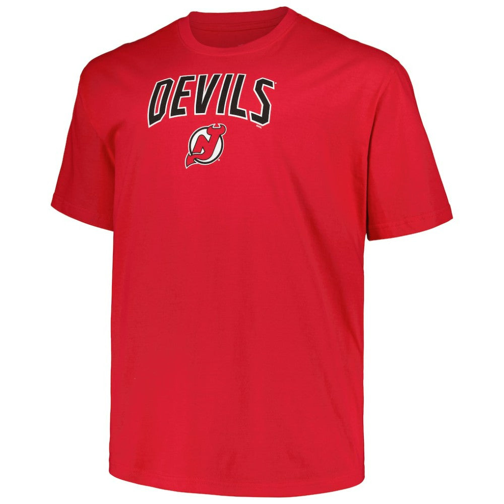 New Jersey Devils Profile Big & Tall Arch Over Logo T-Shirt - Red | NHL on sale