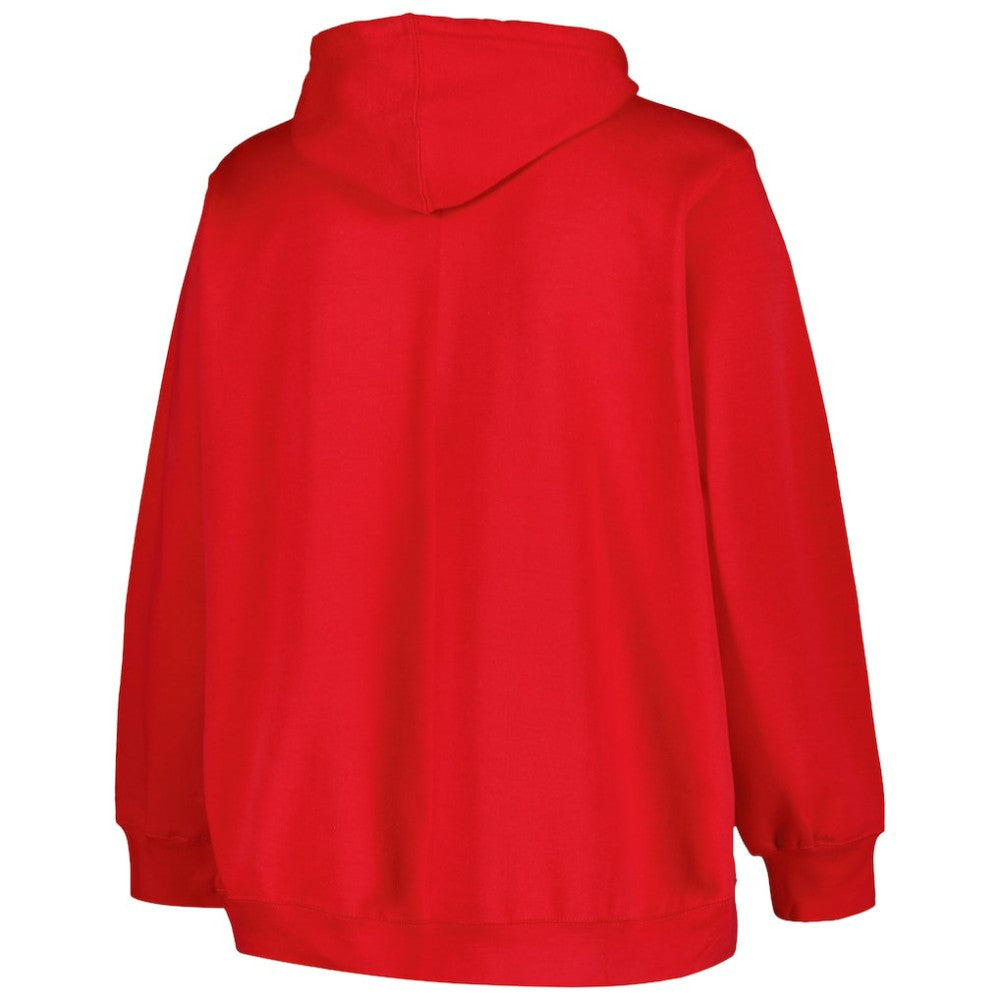 Washington Capitals Profile Women's Plus Size Arch Over Logo Pullover Hoodie - Red | NHL online